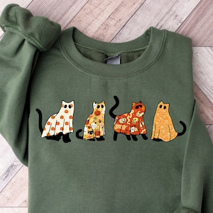 Halloween shirt, Cat shirt, Ghost Shirt, Halloween shirt, Halloween Cat Shirt, Cat Lover Shirt, Black Cat Shirt, Spooky Season, ghost cats