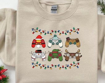 Game Controller Christmas Playstations Shirt, Game Player T-Shirt, Christmas Gamer Gift Tee, Controller Sweatshirt, Video Gamers sweatshirts