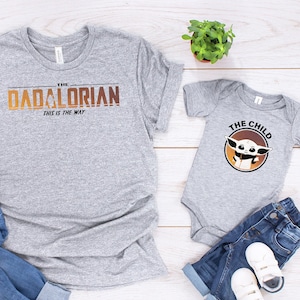 Dadalorian And Child Matching Shirt, Dadalorian Shirt, Dad Shirt, Father&#39;s Day Gift, Dad and Baby Matching Shirts, Husband Gift