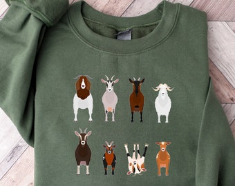 Goats Shirts, Goat Lover Shirt, Cute Goats Shirt, Farm Animal Shirt,Farmer Girl Shirt, Farm Animal Tshirt for Women,  Funny Goat Kid Shirt