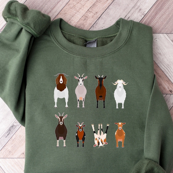 Chemises de chèvres, chemise d'amant de chèvre, chemise mignonne de chèvres, chemise d'animal de ferme, chemise de fille d'agriculteur, t-shirt d'animal de ferme pour des femmes, chemise drôle d'enfant de chèvre