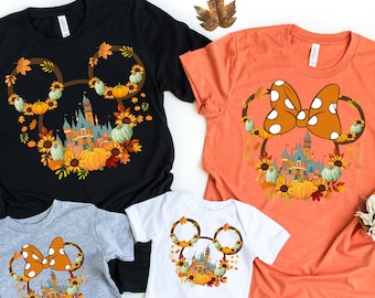 Camisa de calabaza de Disney, camisa de regalo de Halloween de Disney, camisa de Halloween de Mickey y Minnie, sudadera de otoño de Disney, camisa de calabaza de Disney, camiseta de otoño
