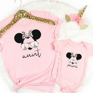 Disney Aunt and Disney Mini Shirt, Auntie and Me Matching Shirts, Aunt shirt and mini baby Shirt, Auntie mouse Tee, niece and nephew Gift