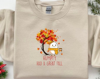 Humpty Dumpty tenía una gran camisa de otoño, Humpty tenía una gran camiseta de otoño, camisa de otoño divertida de Humpty, camisa de Humpty Dumpty, sudadera de otoño, te de regalo