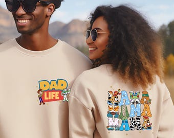 Disney Toy Story Mom Life and Dad Life Shirt, Toy Story Mom and Dad Life Shirt, Disney Mother and Father Gift Shirt, Toy Story Family Shirt
