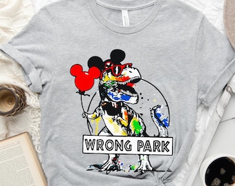 Wrong Park Shirt, Tyrannosaurus T-Shirt, Disneyland Thema Park Shirt, Disney Dinosaur Shirt, Jurassic Park Shirt, Wrongpark Tshirt.