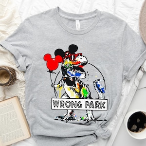 Wrong Park Shirt, Tyrannosaurus T-Shirt, Disneyland Thema Park Shirt, Disney Dinosaur Shirt, Jurassic Park Shirt, Wrongpark Tshirt.