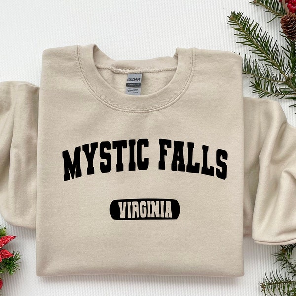 Mystic Falls Virginia Sweatshirt, Salvatore Shirt, Stefan shirt, Damon Sweater, Sweater for Virginia, Virgina Shirt, Vampire Fan Gift Tees