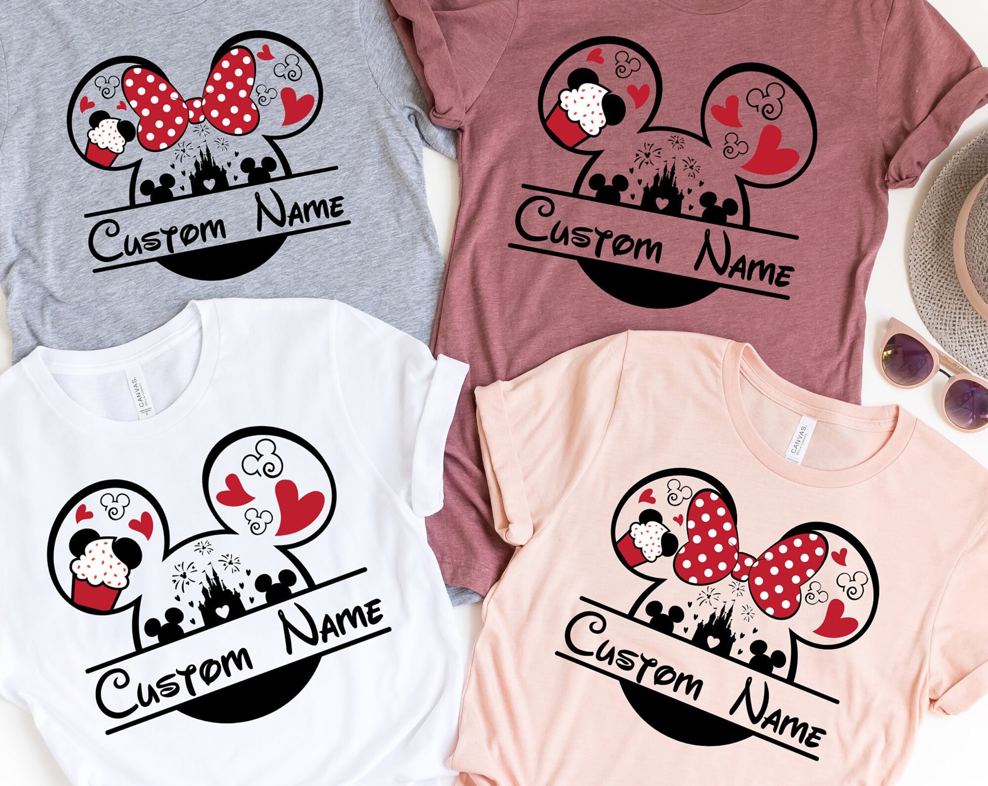 Discover Personalized Disney Tee, Mickey Minnie Shirts,  Custom Name Disney Family Shirts