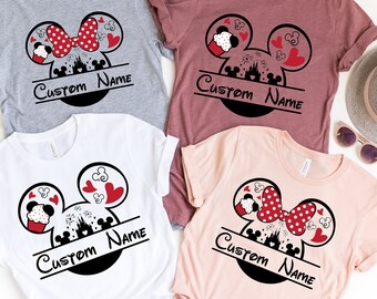 Personalized Disney Tee, Mickey Minnie Shirts, Custom Disney Shirts, Disney Trip Shirts, Custom Name Disney Family Shirts, Disney Matching T