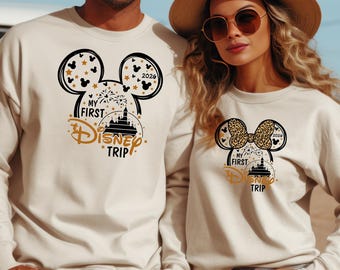 My First Disney Trip Couple Shirt, Disney Trip 2025 T-Shirt, 2026 First Disney Trip, Disney Family Shirt, Couple 2025 Shirt, Disney Couple