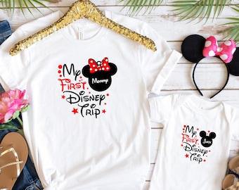 My First Disney Trip Shirt,Family Matching Disney Shirt, Custom Disney Shirts, Mom and me shirt, Disney Kids Shirt, Disney Family Vacation T
