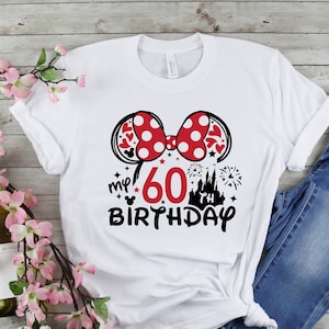 60th Birthday Shirt, Disney Birthday Squad T-Shirt, Minnie 60 Years Old Shirt, Birthday Shirt, Gift For 60th Birthday, My 60th Birthday Tee
