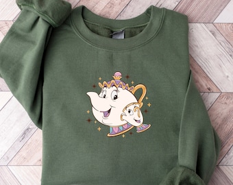 Disney Beauty and the Beast Chip And Mrs. Potts Shirt, Disney Tea Pot and Cup Shirt, Disneyland Family Trip Shirt, disney sweatshirts hoodie