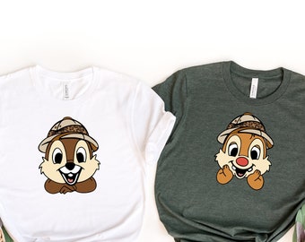 Chip And Dale Shirt, Disney Animal Kingdom Family Shirts, Disney Trouble And Double Safari T-shirt, Chip And Dale Couple gift Shirts Tee