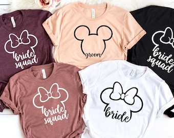 Disney Bride Squad T-shirt, Bachelorette Party Shirts, Bride Shirt, Disney Castle Shirt, Engagement Party Shirts Tee, Bridesmaid gift Shirts