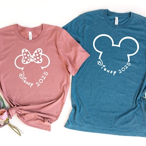 Disney 2025 Shirt, Mickey Ears Shirt, Minnie Ears Shirt, Family Matching Shirt, Mickey Head Shirt, Disney Vacation Shirt, Minnie Head Shirt