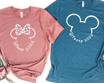 Disney 2025 Shirt, Mickey Ears Shirt, Minnie Ears Shirt, Family Matching Shirt, Mickey Head Shirt, Disney Vacation Shirt, Minnie Head Shirt