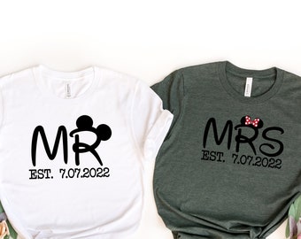 Mr. And Mrs. Disney T-Shirt,Mickey and Minnie Disney Shirts, Disney Couple Shirt, Disney Matching Tees, Disney Family Shirts,Honeymoon Shirt