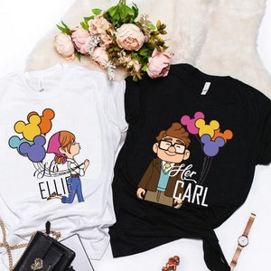 His Carl Her Ellie Shirts, Carl And Ellie Shirts, Up Couple Tshirt, Disney Couple Gift Shirt, Disney Honeymoon Tee, His and Hers, Mr and Mrs