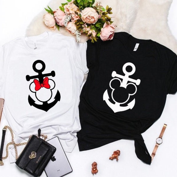 Disney Cruise Mickey Anchor Shirt, Minnie anchor t-shirt, Matching Disney Cruise Shirt, Disney Cruise Tee, Disney Cruise Vacation Shirt