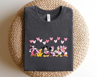 Retro Mickey Mouse and Friends Signatures Shirt, Disney Balloon Characters Tee, Mickey Co Mouse Head Graphic Disney T-Shirt, Cute Disney Tee