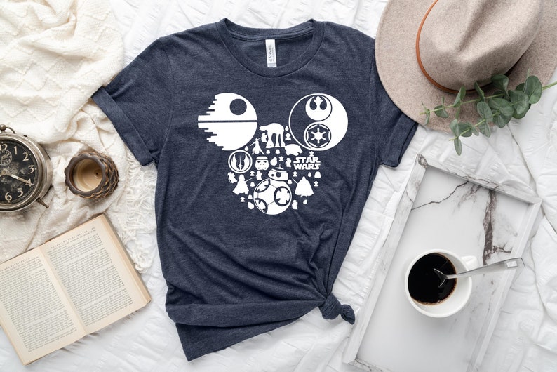Star Wars Mickey Mouse Shirt, Mickey head star wars shirt, Disney Family Shirts, Star wars Tee, starwars gifts, Disney trooper galaxy tee image 1