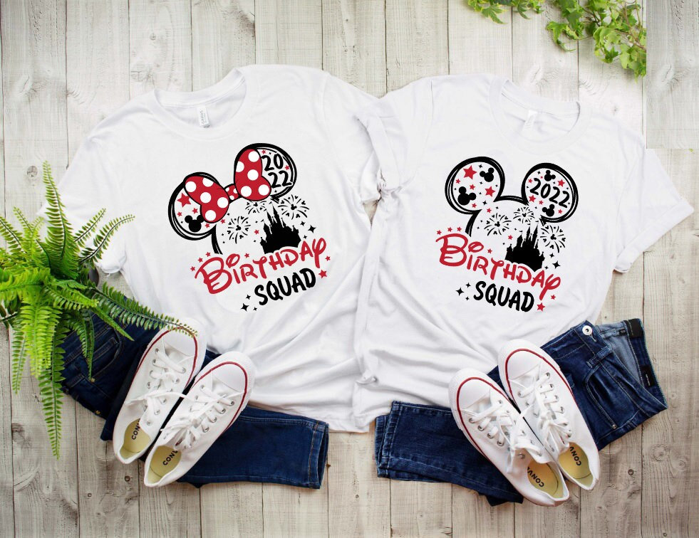 Discover Disney Birthday Squad, Minnie Mickey Birthday Squad T-Shirt