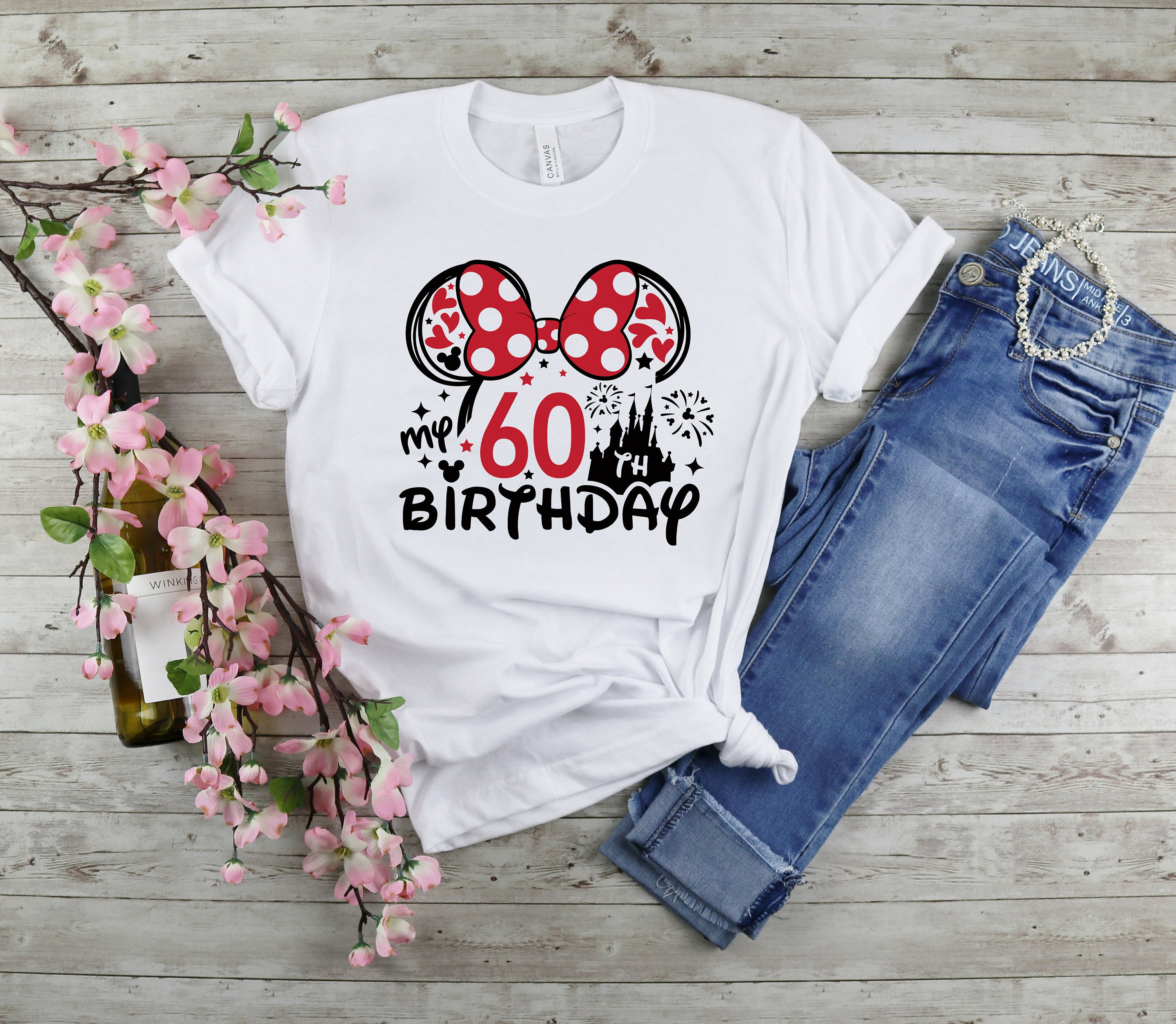 60th Birthday Shirt Disney Birthday Squad Tshirt Minnie 60 Etsy