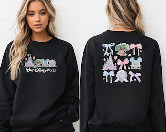 Magical Disney Coquette Sweater, Walt Disney World Hoodie, Retro Disney Castle T-Shirt, Hollywood Studios Crewneck, Disney Adventure Shirt