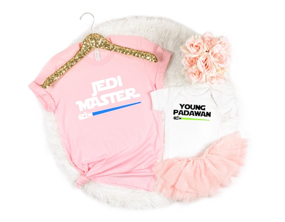 Jedi Master Young Padawan Shirts, Matching Star Wars T-shirts, Jedi and  Padawan Baby Shirt, Daddy Daughter Shirts, Dad and Son Jedi Shirt 
