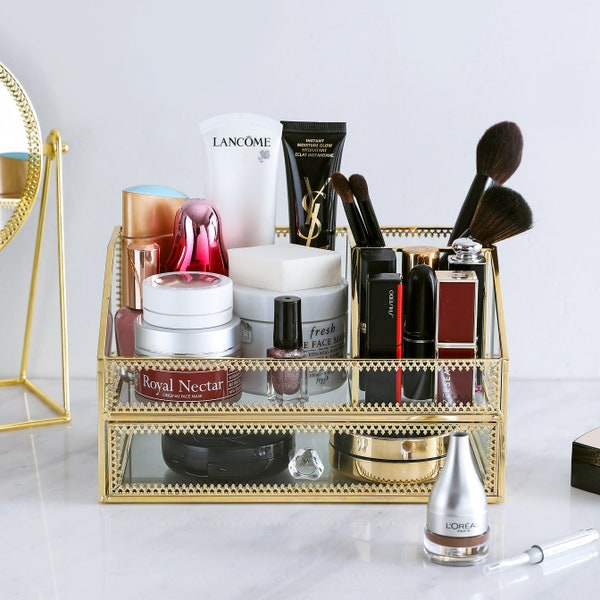 Makeup Organizer, Cosmetic and Jewelry Display Boxes with Drawers