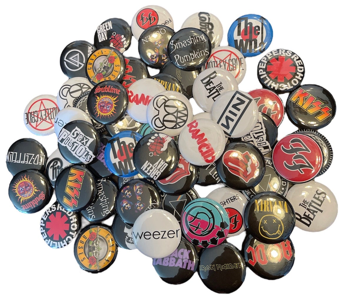 Various Rock & Metal Band Metal Pins 