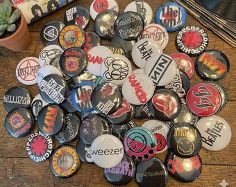 Rock Band Pins - Collectible Band Pins, 1.25" Buttons