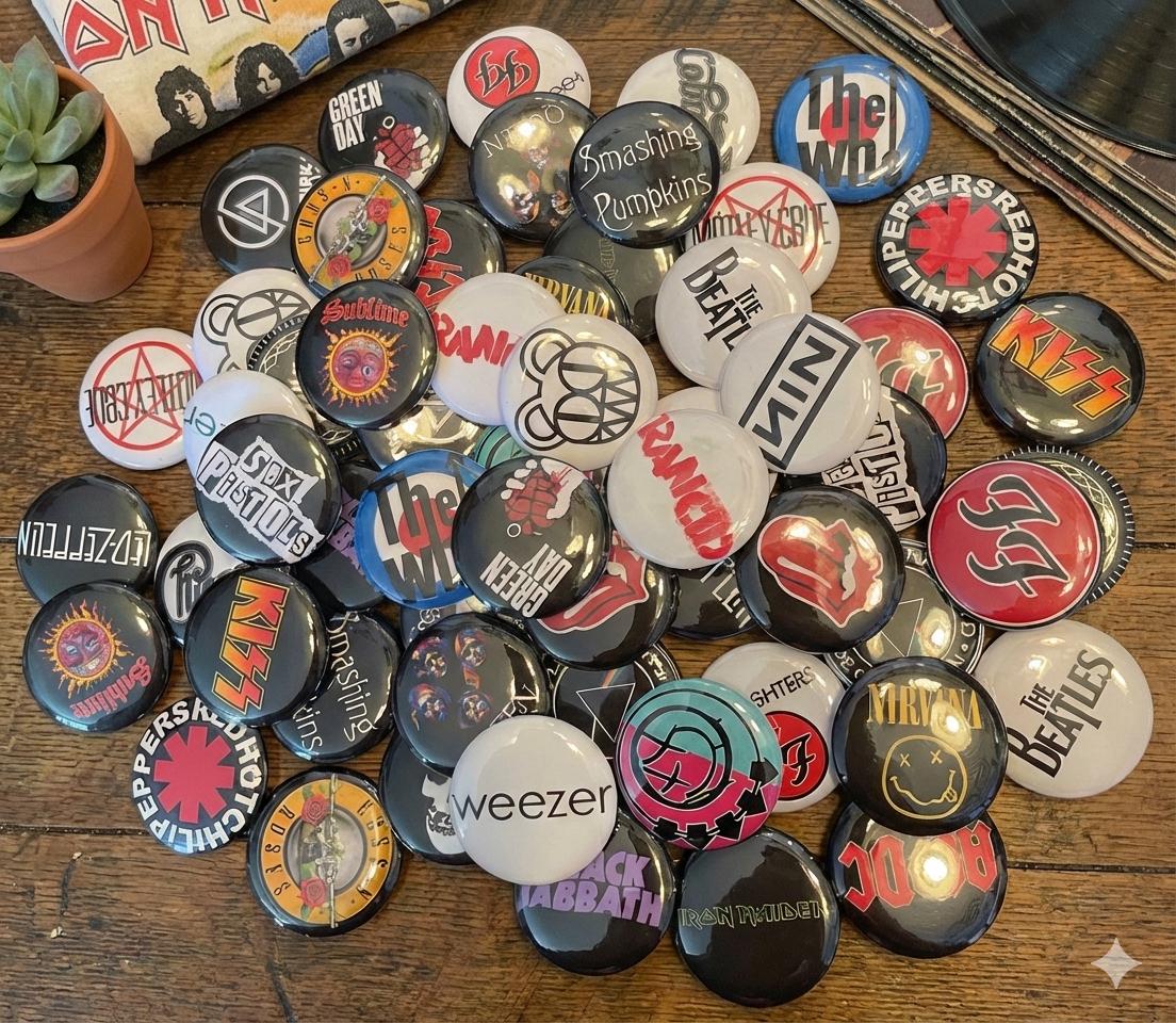 Rock Band Pin Badges - Etsy