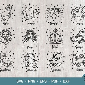 Astrologie, Sternzeichen Bundle geschnitten Datei, Astrologie, Sternzeichen Konstellation, Sternzeichen Konstellation, Astrologie, Horoskop