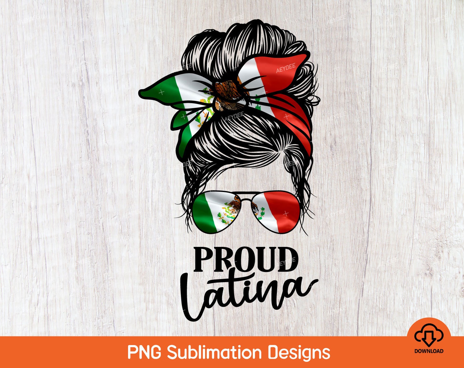 Proud Latina PNG Messy Bun Png Proud Latina Messy Bun Png | Etsy
