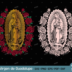 Virgen de Guadalupe SVG PNG File, Virgin of Mexico Svg, Mother Mary Svg, Lady of Guadalupe Svg, Virgin Mary Svg Cut file Png Sublimation