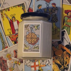Bougie de soja Roue de la fortune - Manifestation, abondance et chance / Bougie de soja parfumée