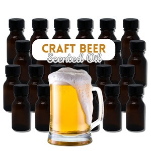 CRAFT BEER 15ml/30ml | Fragrance Oil for Diffuser, Candlemaking, Soaps, Skin-safe fragrance, DIY scented oil