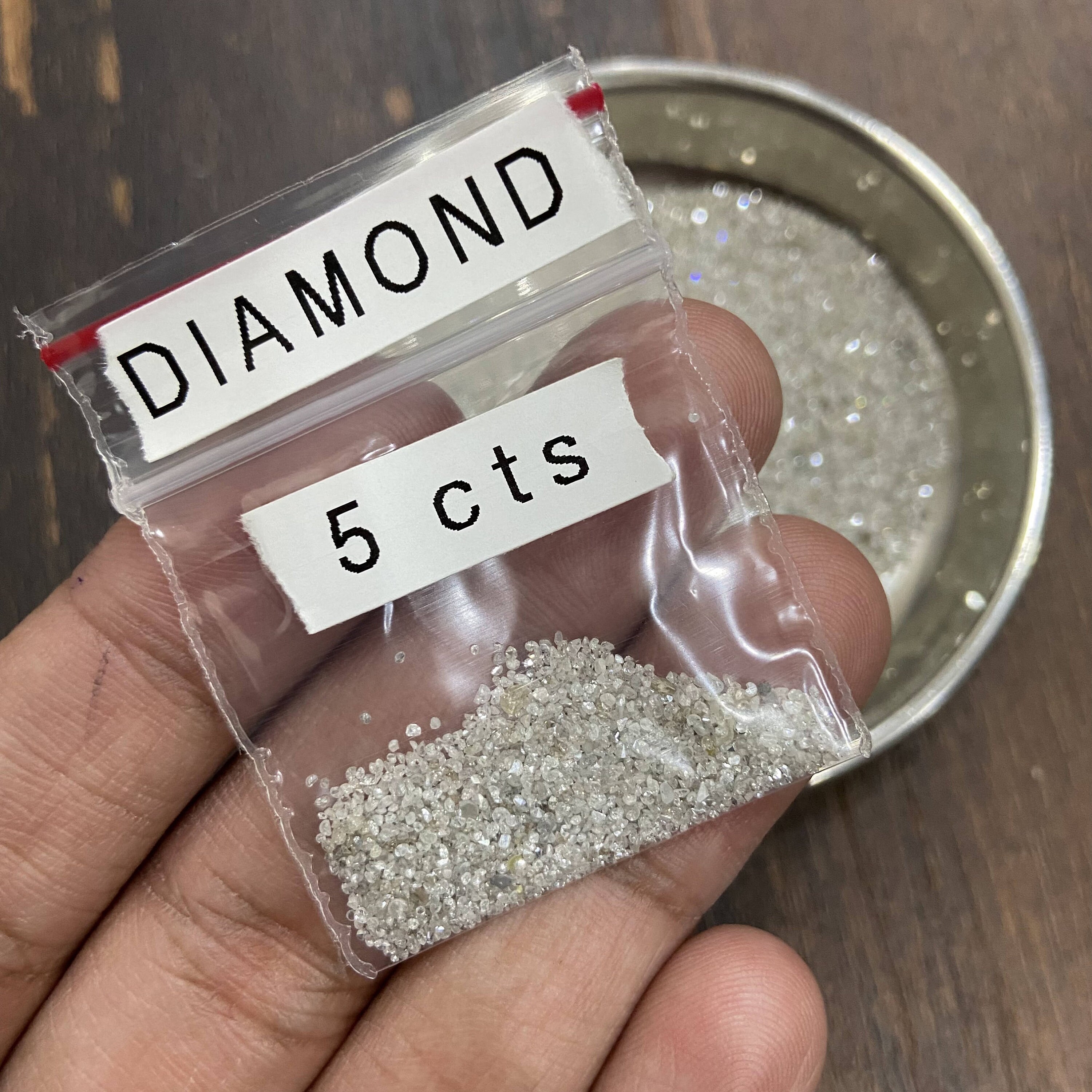 5 Cts of Natural White Diamond Dust , SPARKLY Broken Chips