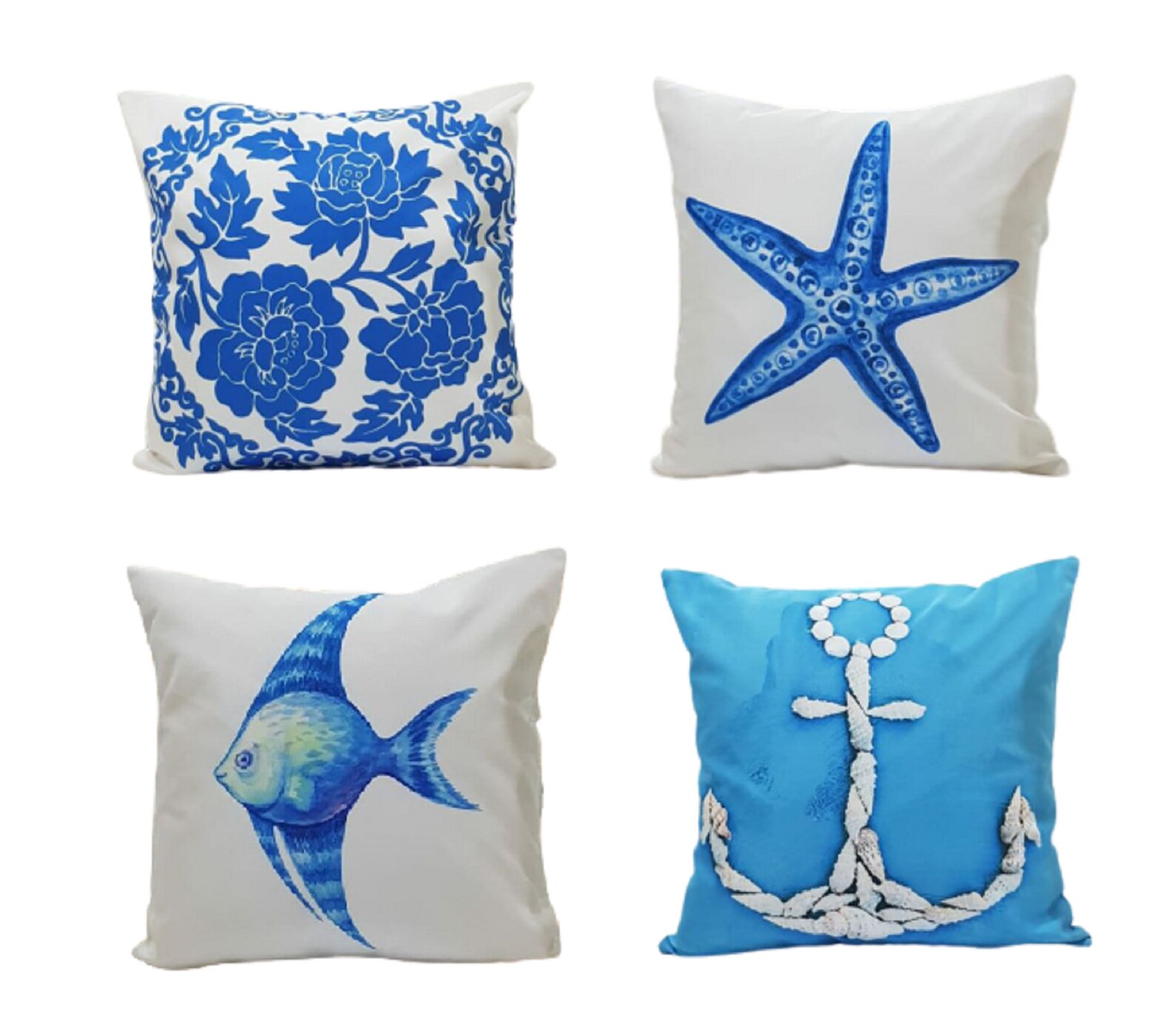 Blue Sea Life Ocean Decor Cushion CoversStarfish Decorative Etsy