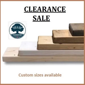 CLEARANCE SALE! Floating Shelf 14cm deep 4cm thick Handcrafted from solid wood | Comes with Hidden fixings