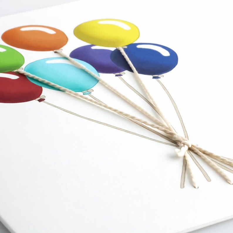 Congratulations Greeting Card Balloon Bouquet 3D Birthday