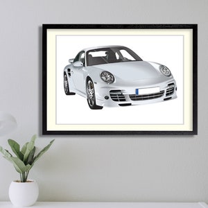 Super car Poster, Sports Car Wall Decor, For Car Lovers, Digital art illustration - A4/A3 Instant Download Print, Gift for Him