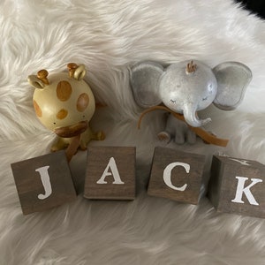 Custom Baby Name Blocks - 2.5x2.5 inch wooden blocks - Nursery decor - photo props- birth announcement