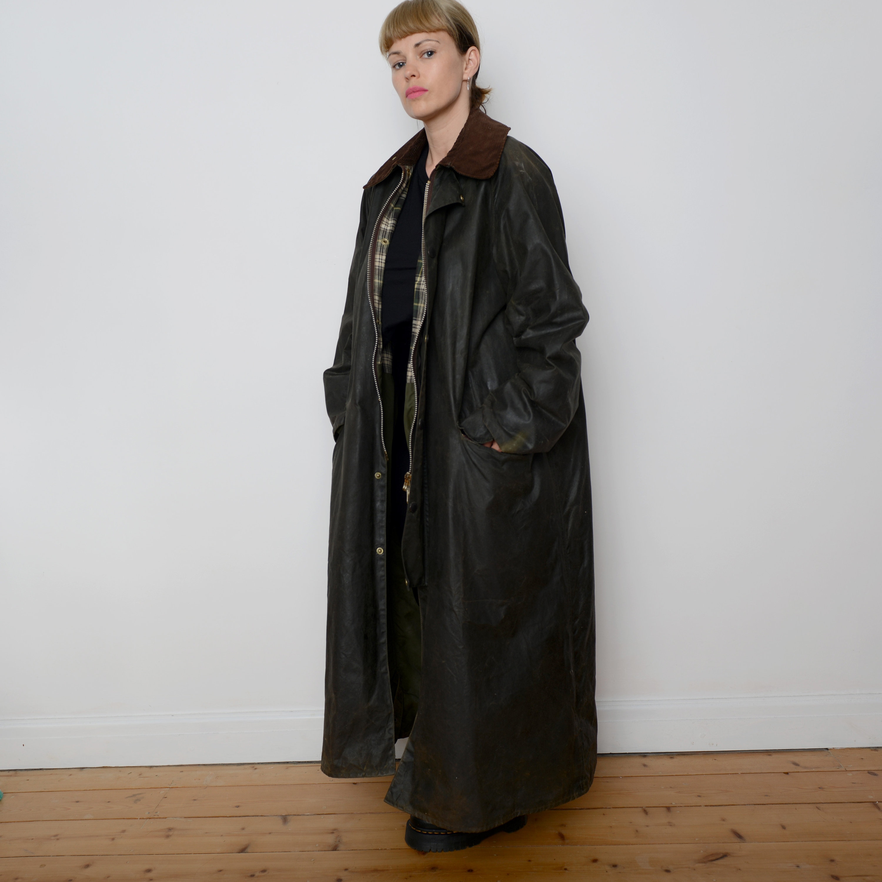 Barbour Burghley Riding Coat Long Wax Coat in Excellent - Etsy