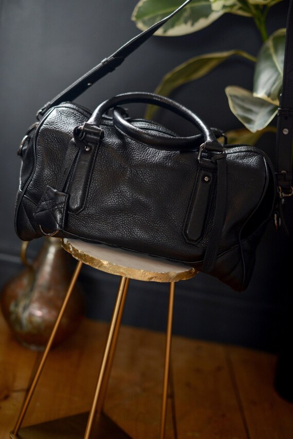 Black Leather Bag - Vintage - Real Leather Should