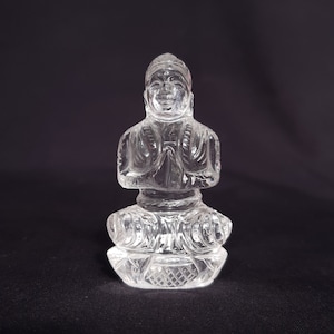 Crystal Parvati Idol, Rock Crystal Sphatik Goddess Parvati Statue for Pooja Room