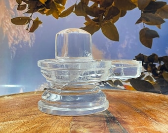 3,20&quot; Crystal Shivling White Sphatik Shivling met laboratoriumcertificaat